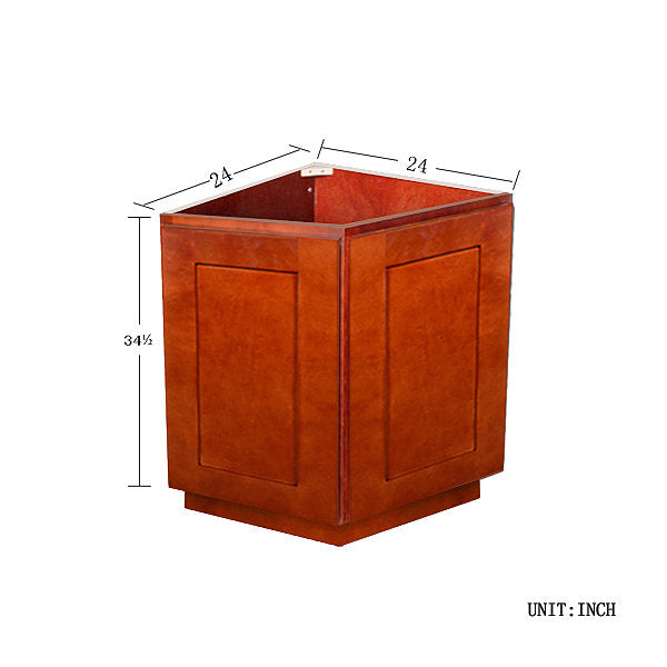 Cherry Shaker Base End Cabinet with Two Doors