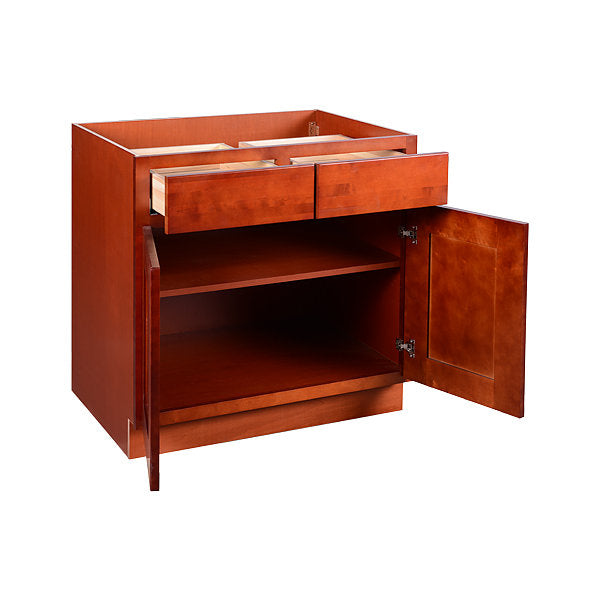 Cherry Shaker Base Cabinet 33-36