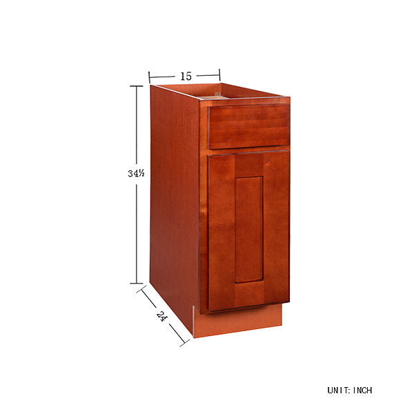 Cherry Shaker Base Cabinet 09-18