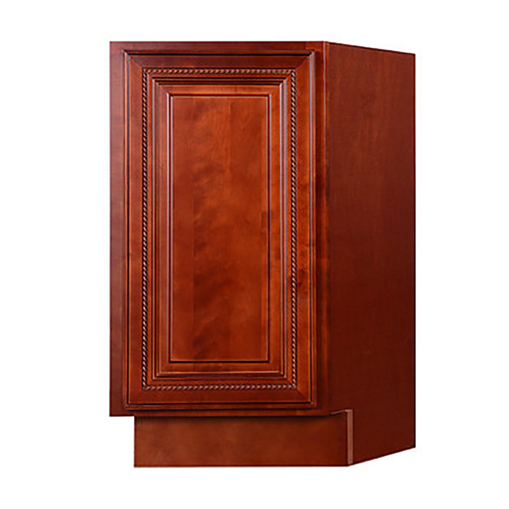 Cherry Rope Base End Cabinet with One Door