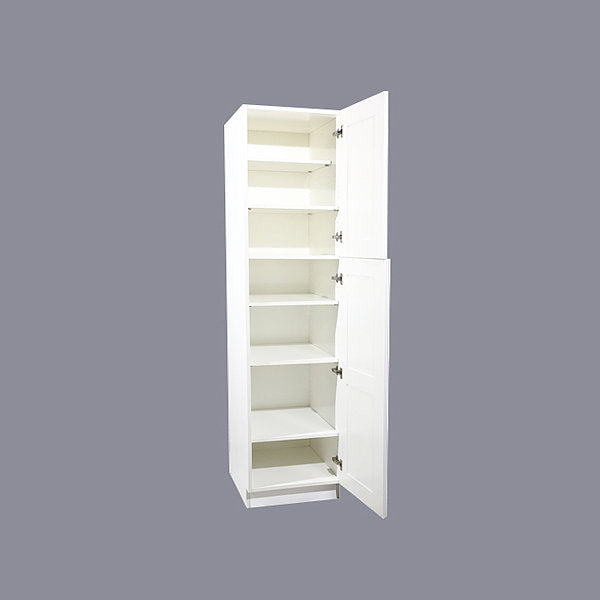 White Shaker Pantry Cabinet with Two Doors