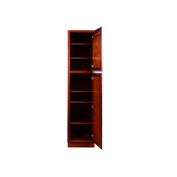 Cherry Rope Pantry Cabinet with Two Doors